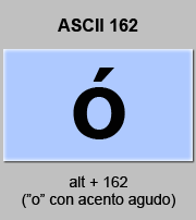 Código ASCII de «Ó»