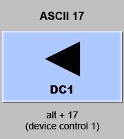 codigo ascii de dc1 control dispositivo 1