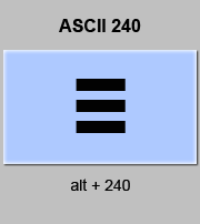 codigo ascii de e289a1 congruencia simbolo matematico de equivalencia